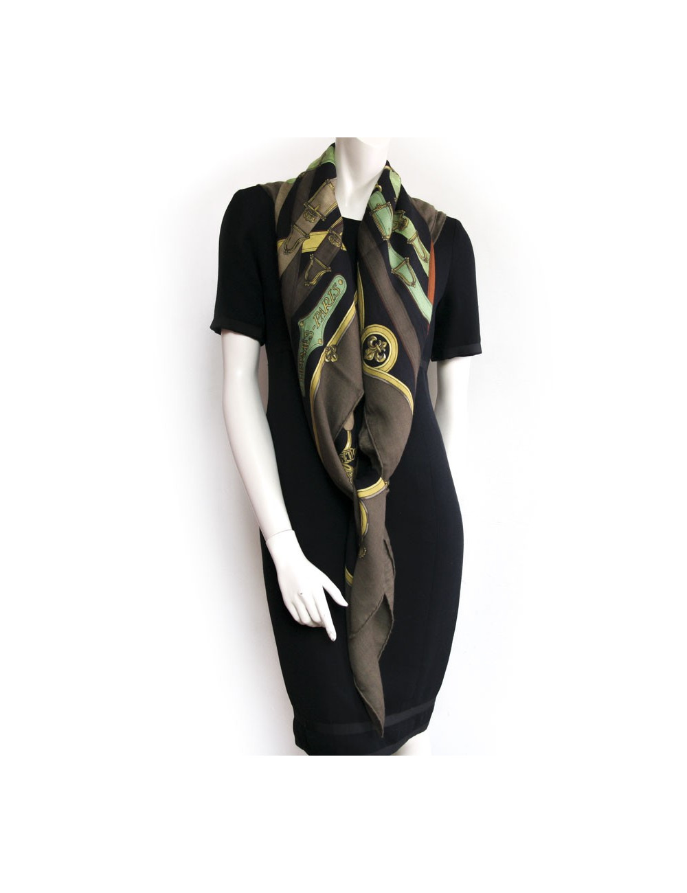 Châle "Cavalcadour" HERMES en cachemire  