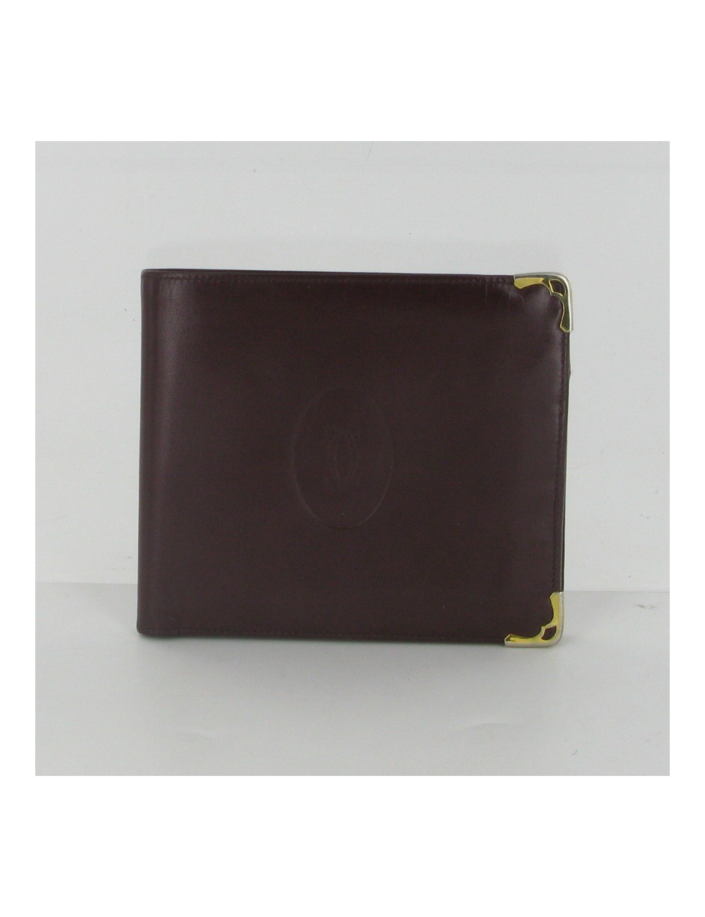 Porteuille cuir bordeaux CARTIER