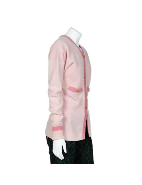 Gilet CHANEL cachemire rose