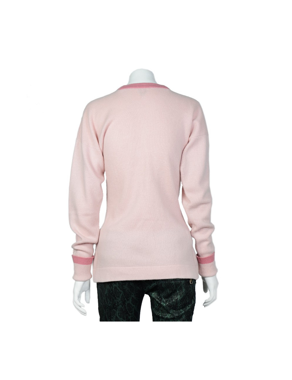 Gilet CHANEL cachemire rose