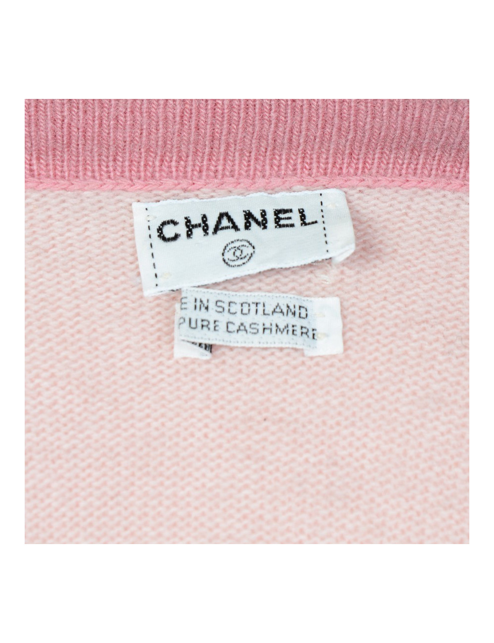 Gilet CHANEL cachemire rose