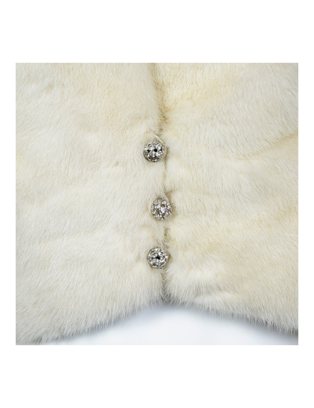 Veste courte vison blanc