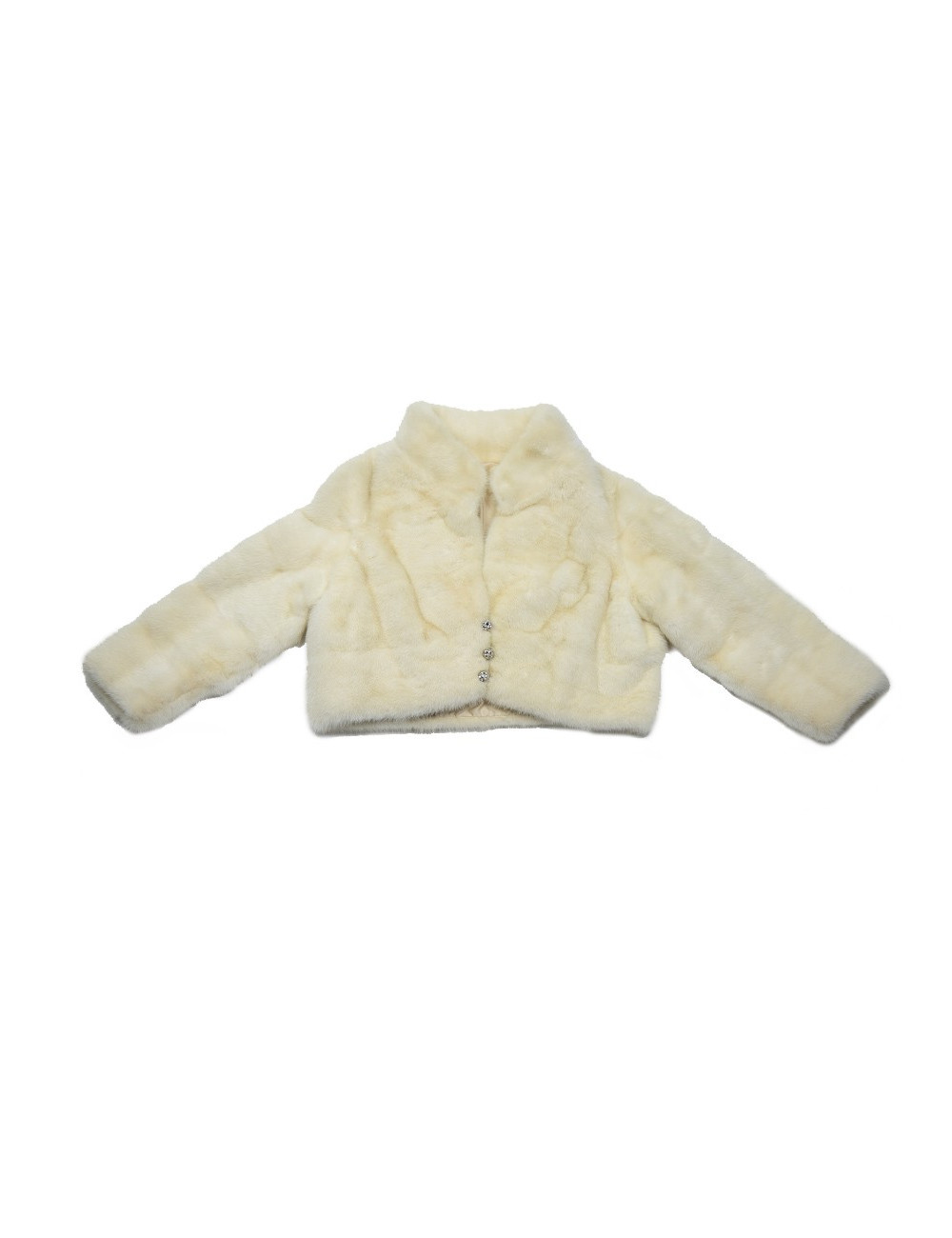 Veste courte PARY FOURRURES vison blanc