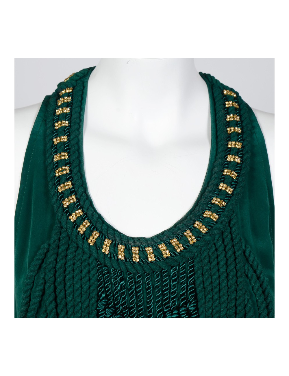 Débardeur BALMAIN t 38 en soie verte