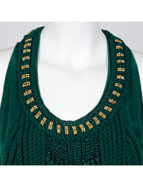 Débardeur BALMAIN t 38 en soie verte