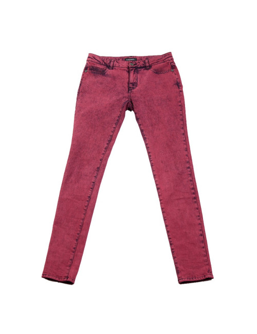  Pantalon Jean's CHANEL  T 38  framboise délavée
