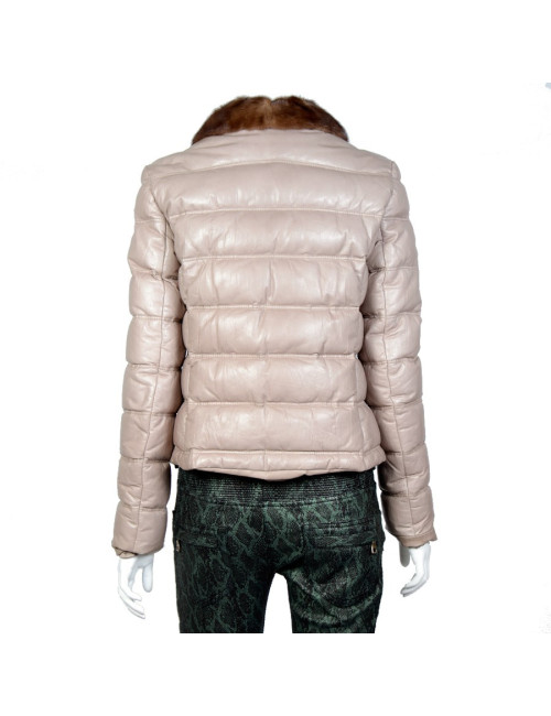 Doudoune APOSTROPHE T40 beige et vison