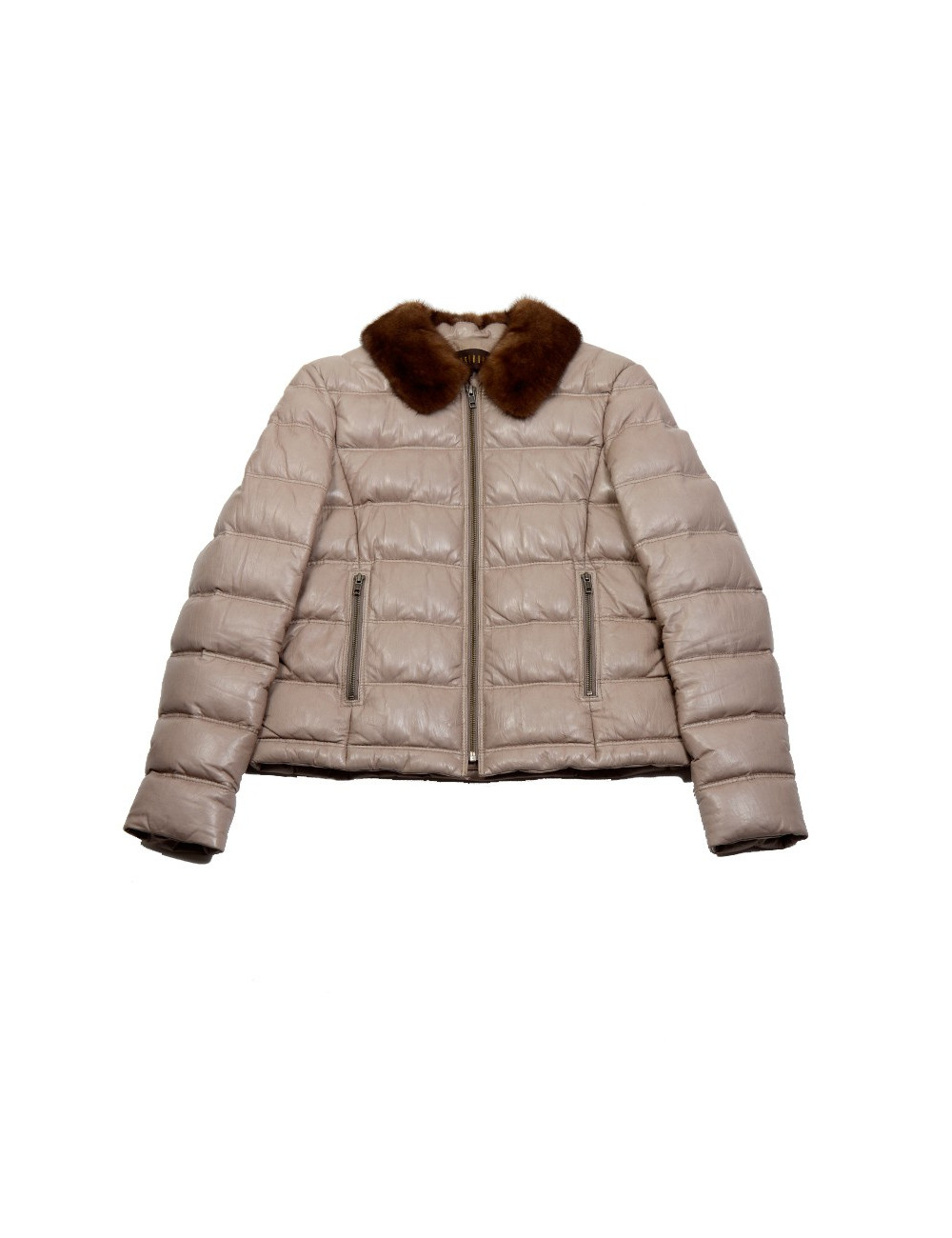 Doudoune APOSTROPHE T40 beige et vison