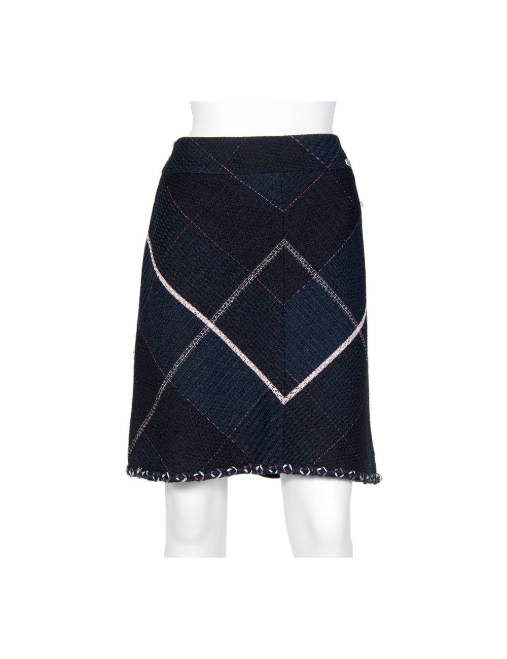 Jupe CHANEL T 42 motifs géométriques