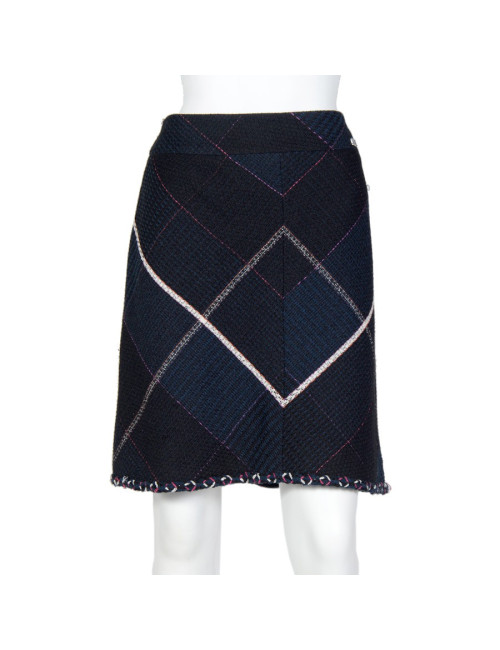 Jupe CHANEL T 42 motifs géométriques