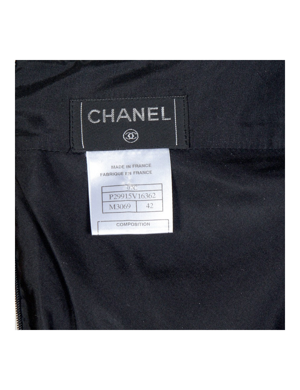 Jupe CHANEL T 42 motifs géométriques