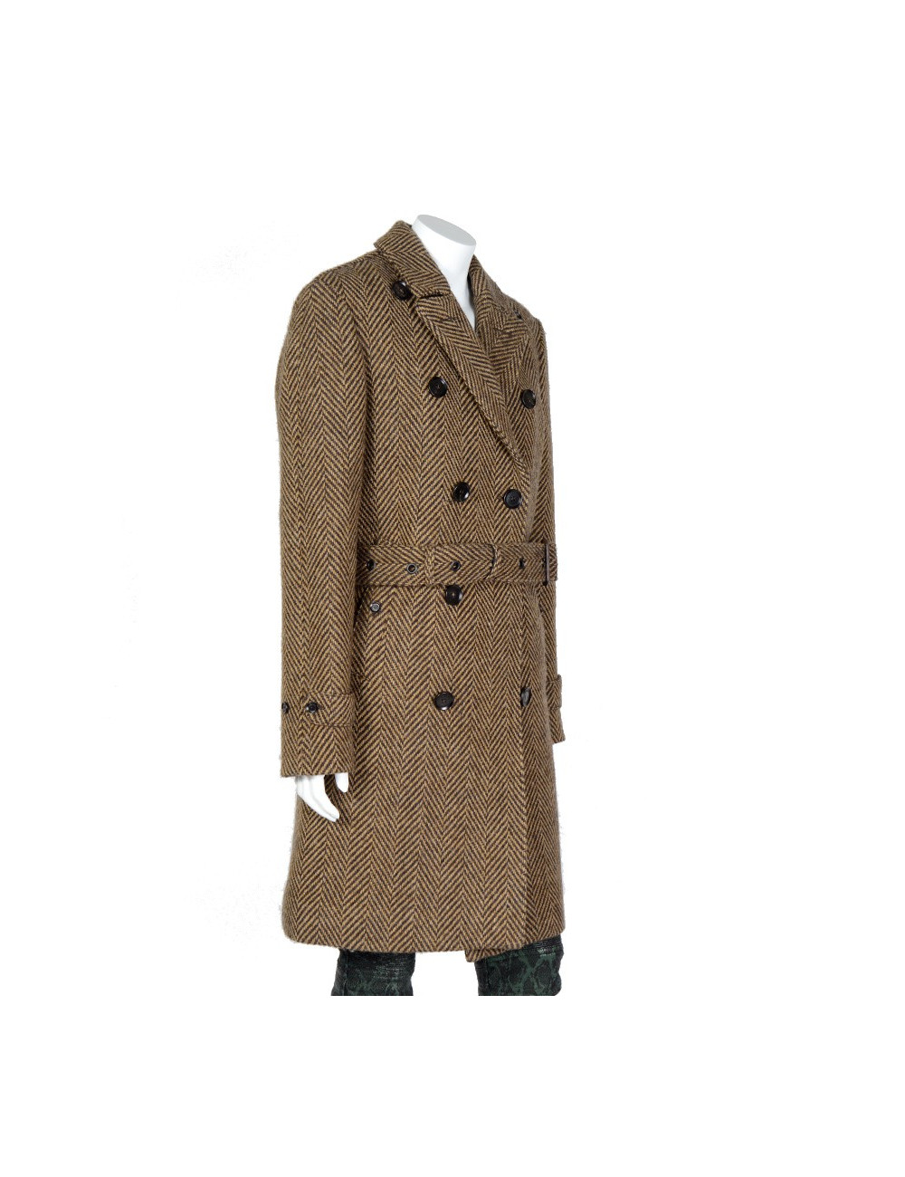 Manteau BURBERRY laine chevron T46