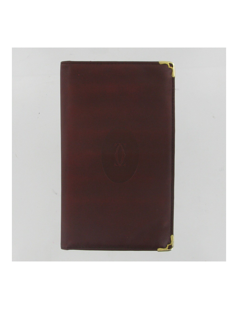 CARTIER Burgundy leather card holder