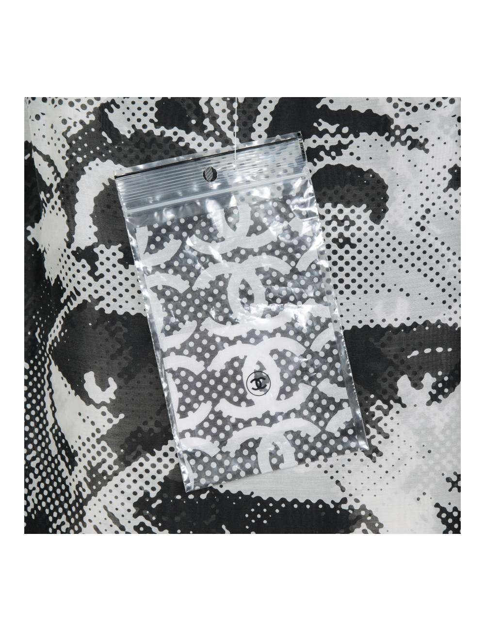 Blouse CHANEL T40 soie blanc/noir