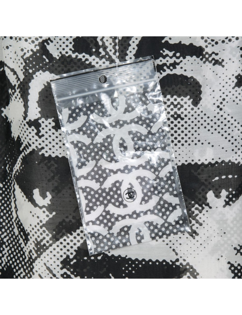 Blouse CHANEL T40 soie blanc/noir