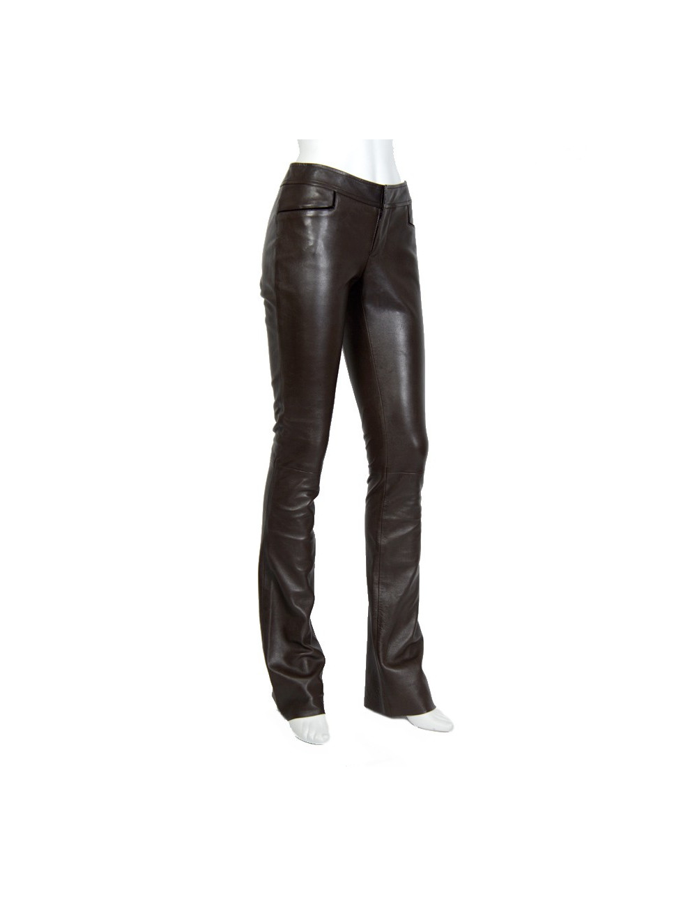 Pantalon GUCCI en cuir marron 