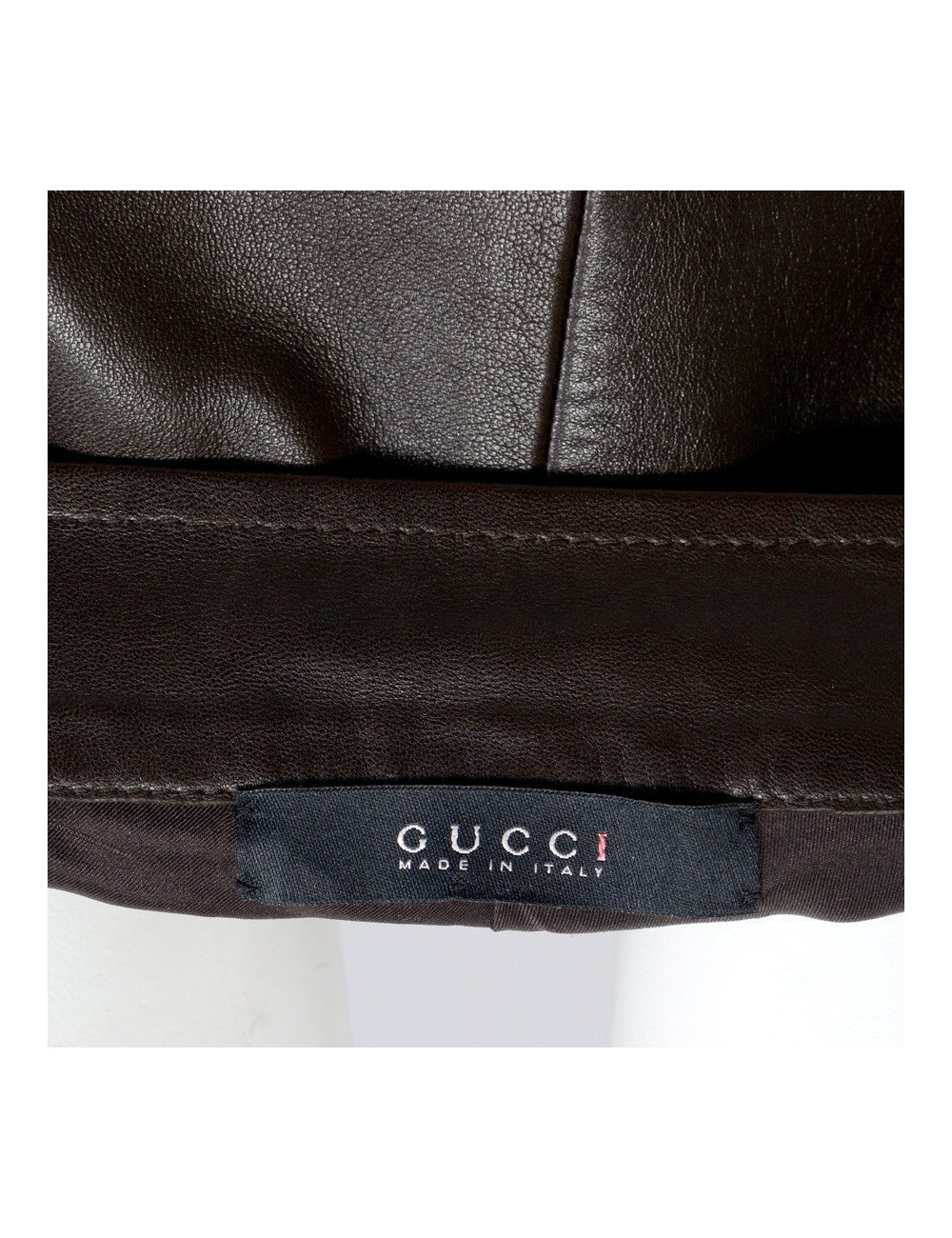 Pantalon GUCCI en cuir marron T 