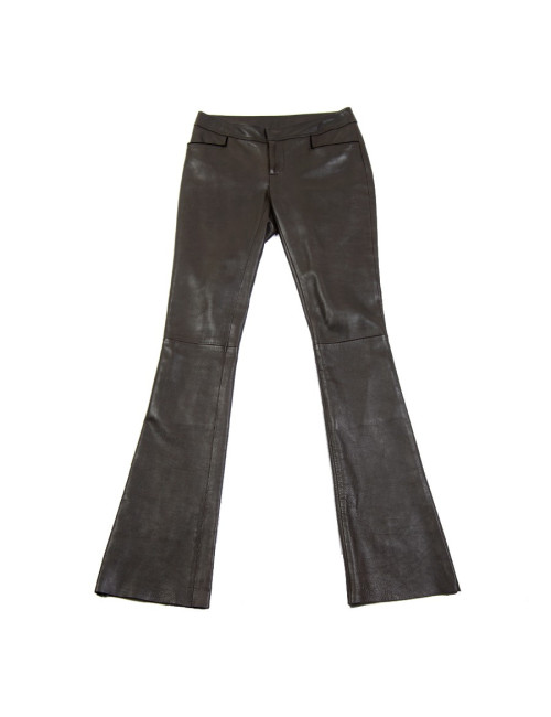 Pantalon GUCCI en cuir marron 