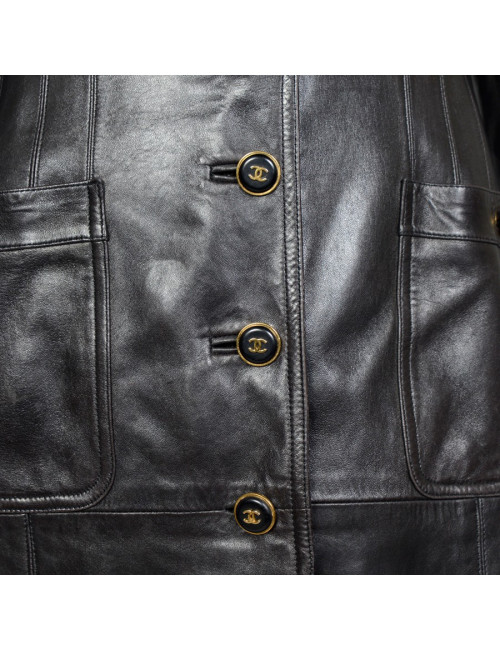 Manteau GUCCI en cuir vintage T40