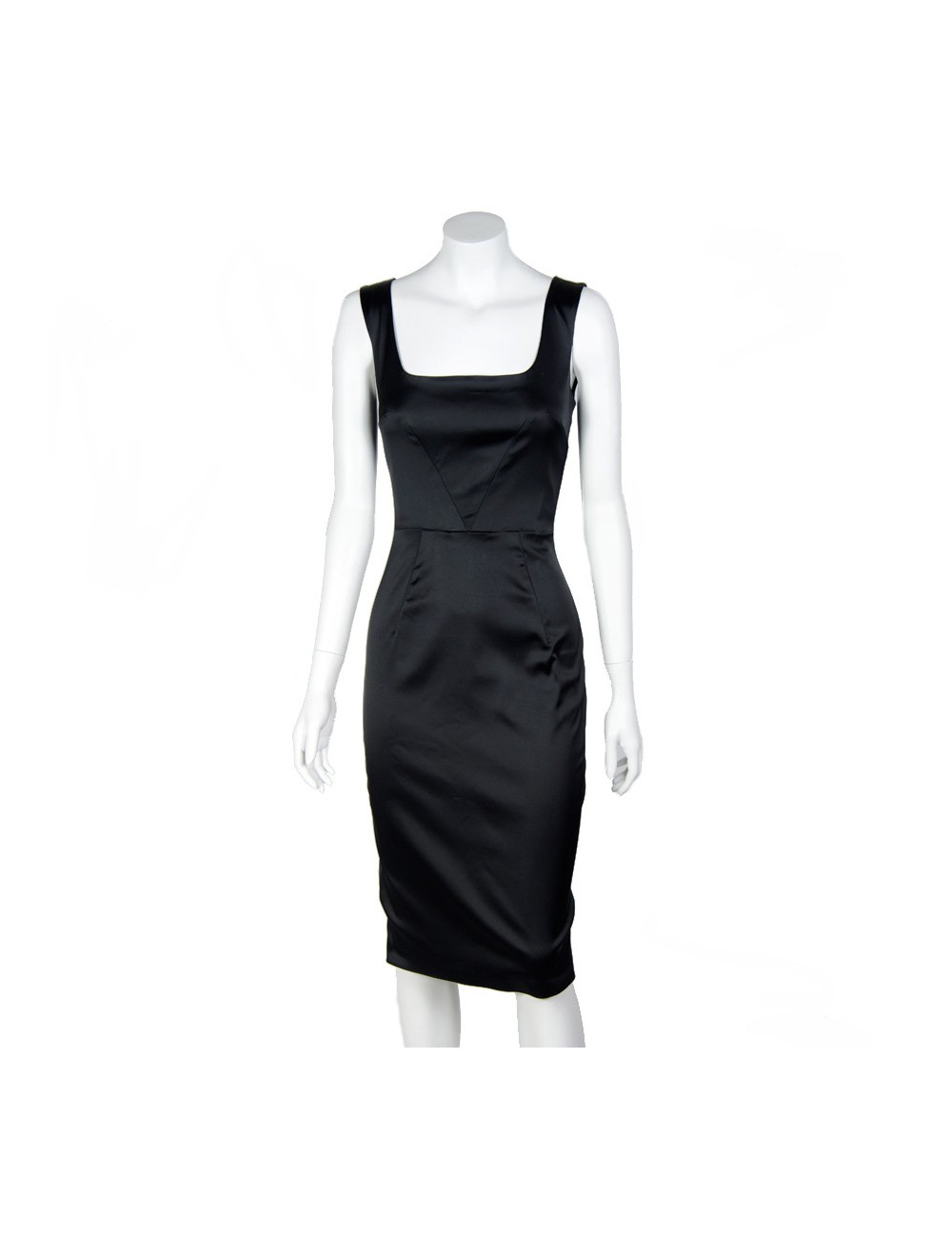 Robe D&G T40 satin brillant noir