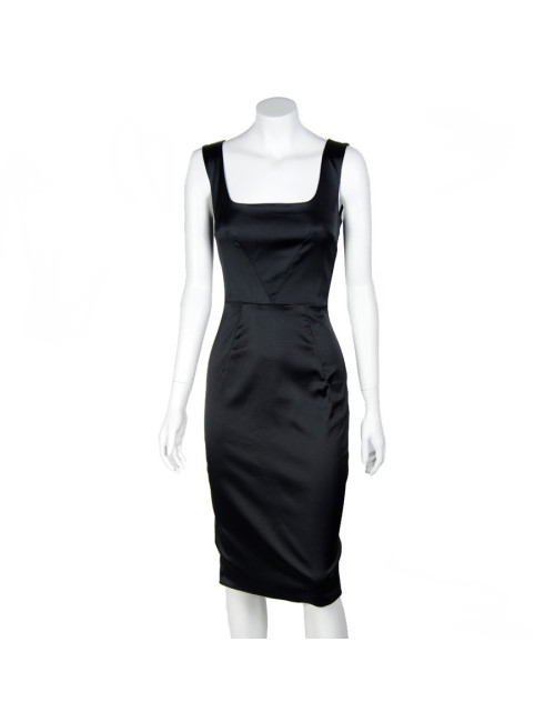 Robe D&G T40 satin brillant noir