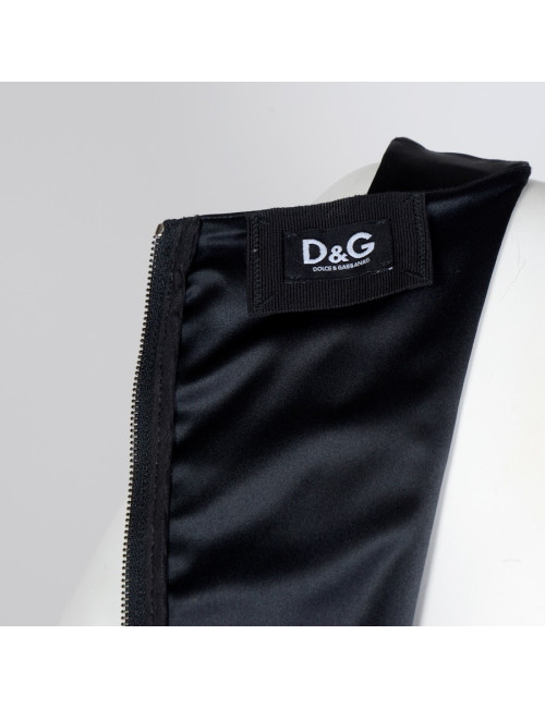 Robe D&G T40 satin brillant noir