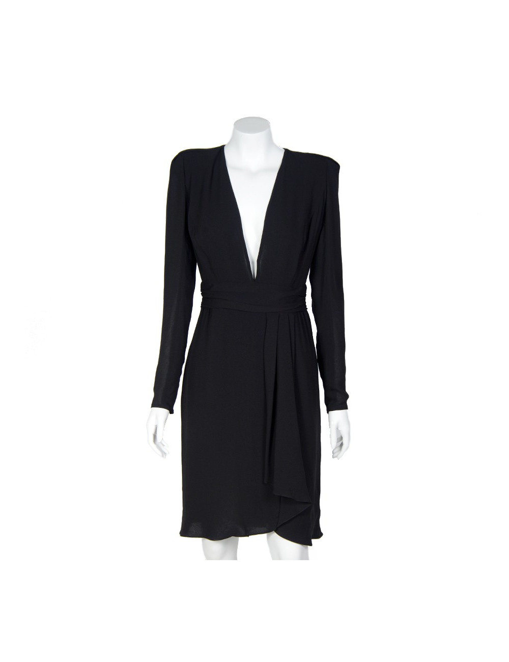 Robe du soir GUY LAROCHE t40 mousseline de soie noire 