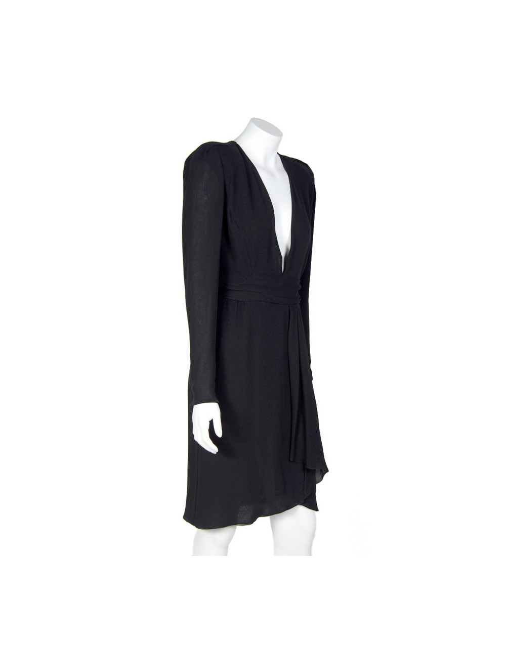 Robe du soir GUY LAROCHE t40 mousseline de soie noire 