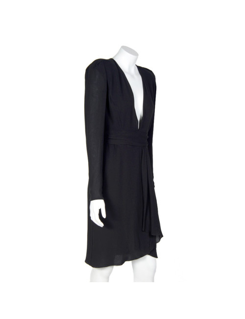Robe GUY LAROCHE soie noire T38