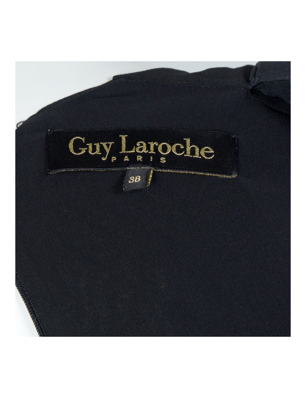 Robe du soir GUY LAROCHE t40 mousseline de soie noire 