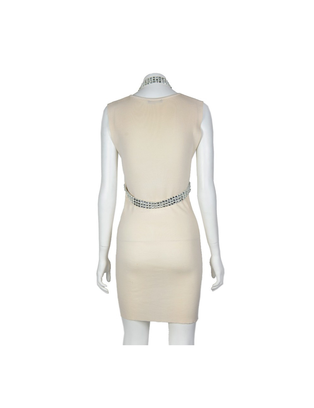 Robe BALMAIN T38 laine ivoire