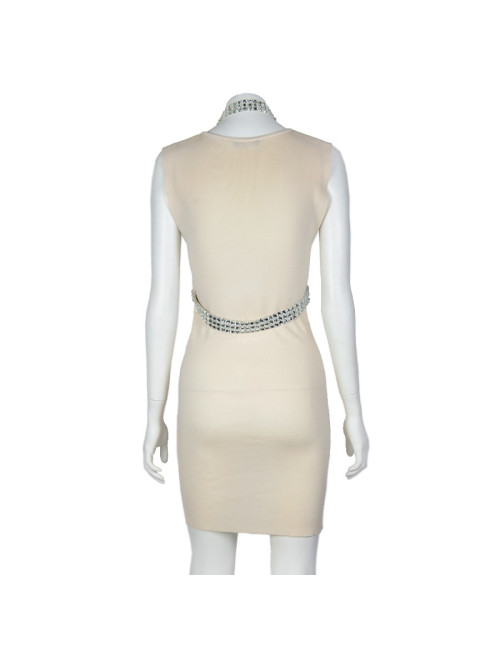 Robe BALMAIN T38 laine ivoire