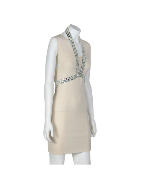 Robe BALMAIN T38 laine ivoire