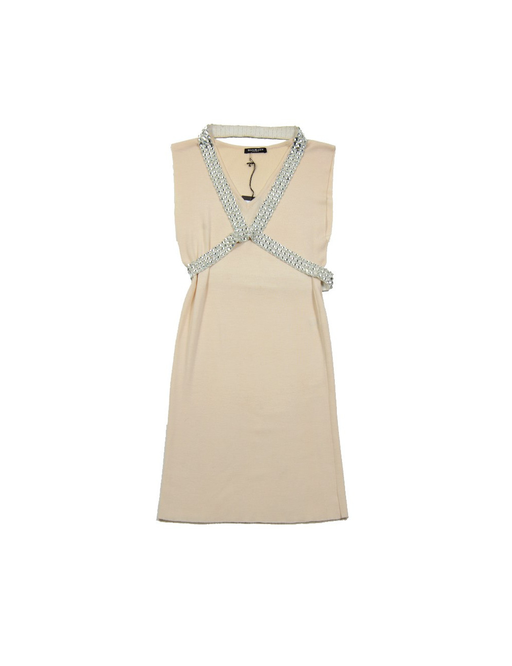 Robe BALMAIN T38 laine ivoire