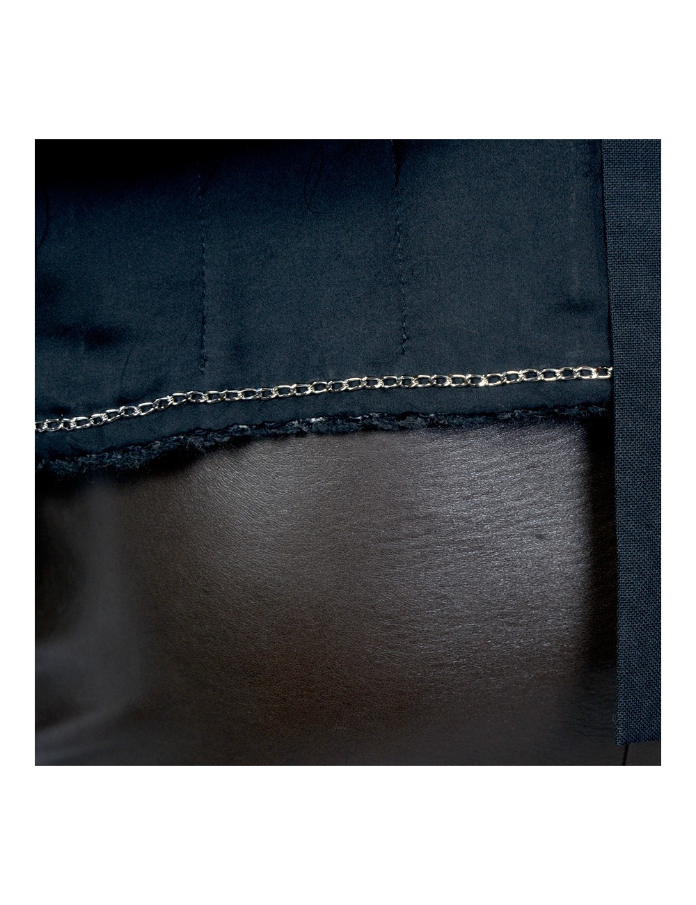 Veste "Hybride" T40 CHANEL pied de poule noir et blanc 