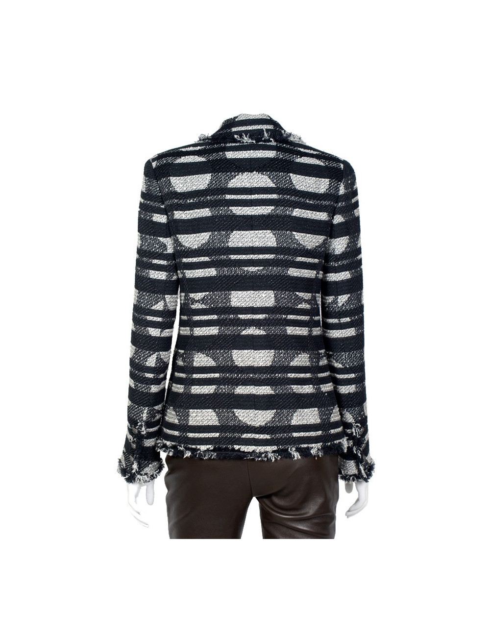 Veste CHANEL T36 noire et blanche 