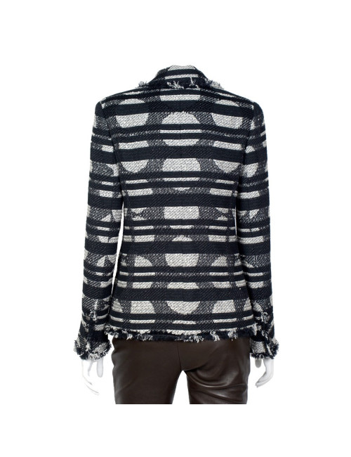 Veste CHANEL T36 noire et blanche 