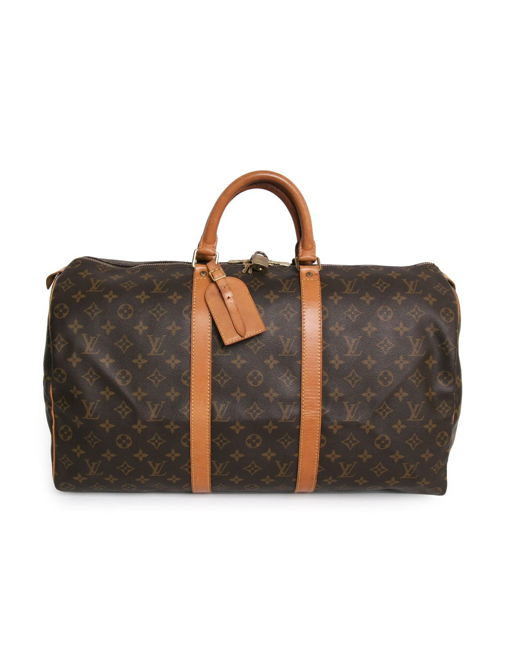 Sac "keepall 50" LOUIS VUITTON toile monogram marron