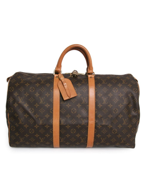Sac "keepall 50" LOUIS VUITTON toile monogram marron