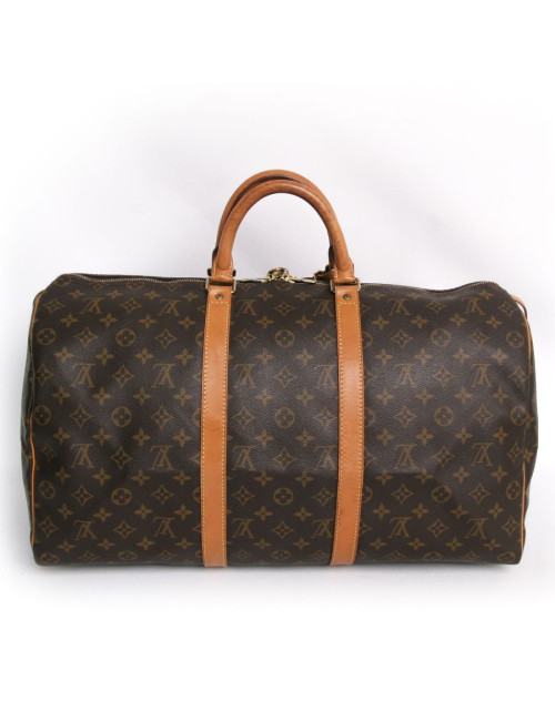 Sac "keepall 50" LOUIS VUITTON toile monogram marron