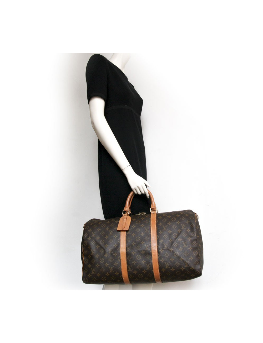 Sac "keepall 50" LOUIS VUITTON toile monogram marron