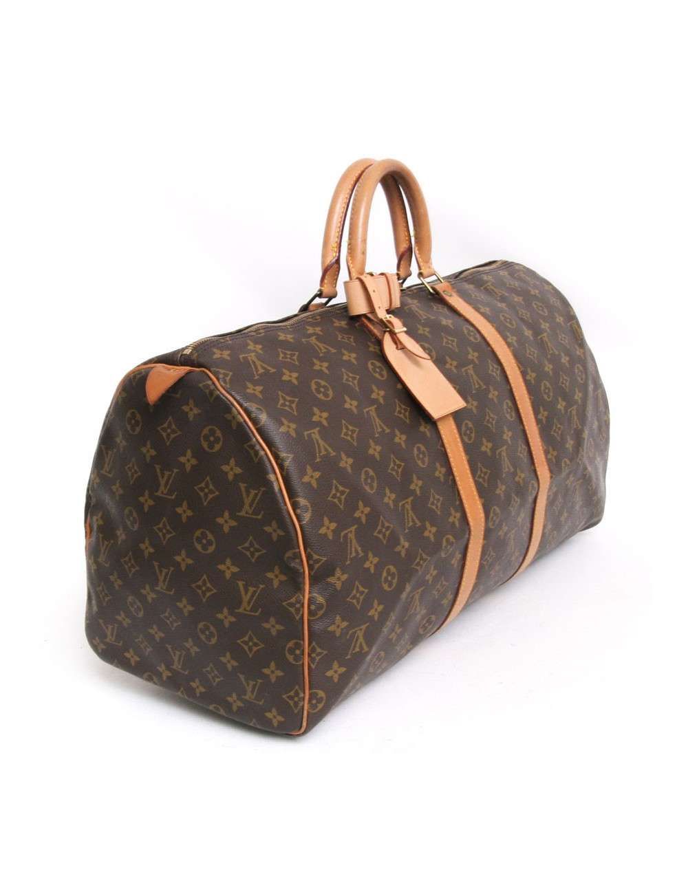 Sac "keepall 55" LOUIS VUITTON toile monogram marron