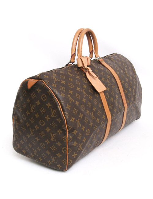 Sac "keepall 55" LOUIS VUITTON toile monogram marron