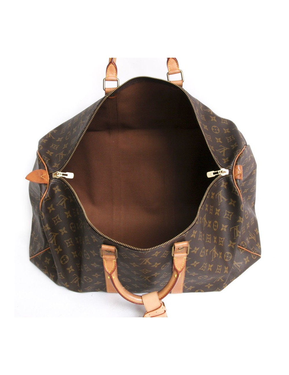 Sac "keepall 55" LOUIS VUITTON toile monogram marron
