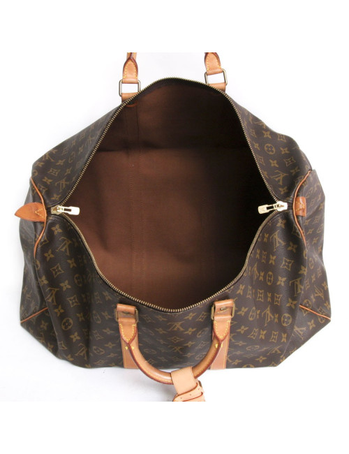 Sac "keepall 55" LOUIS VUITTON toile monogram marron