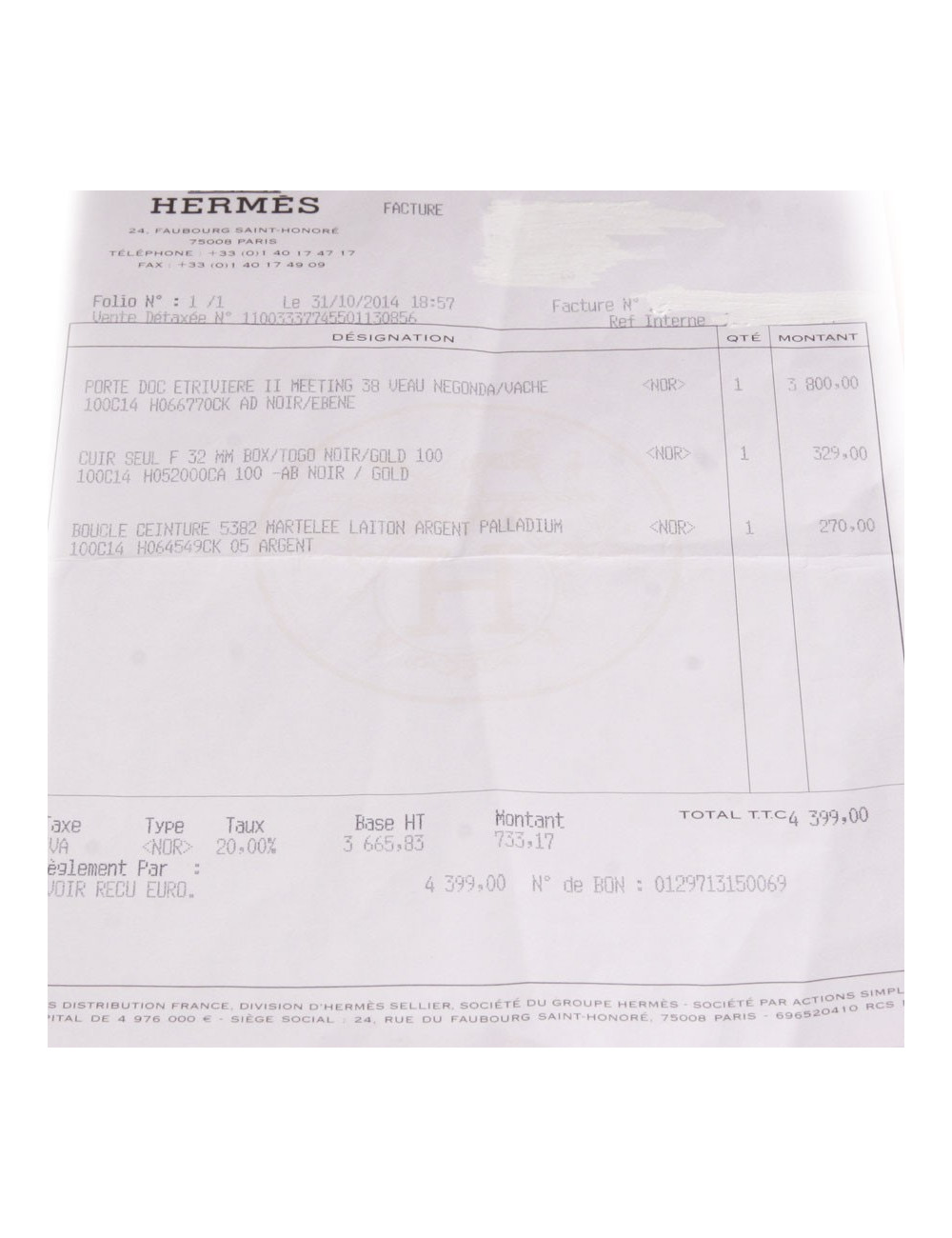 Porte-documents "Etrivière II Metting" HERMES