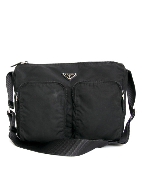Sacoche PRADA en nylon noir