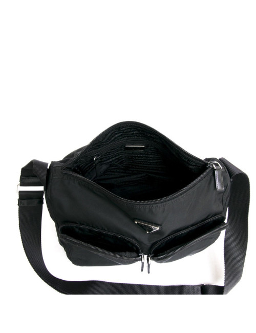 Sacoche PRADA en nylon noir