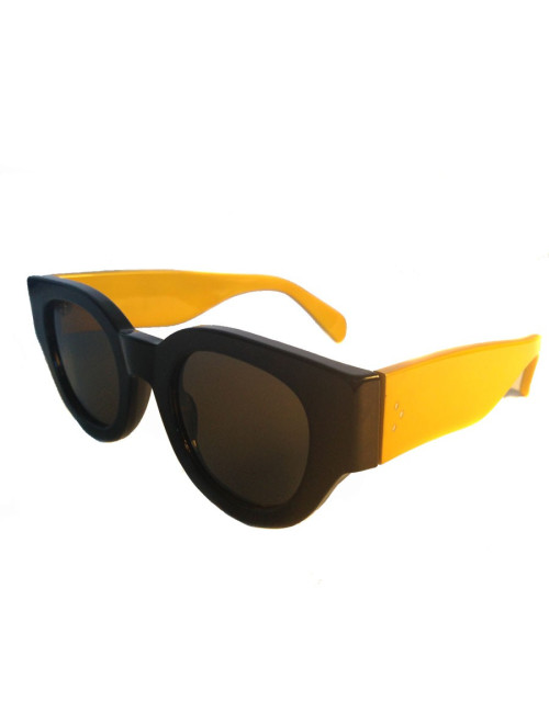 Lunettes de soleil CELINE noires et jaunes