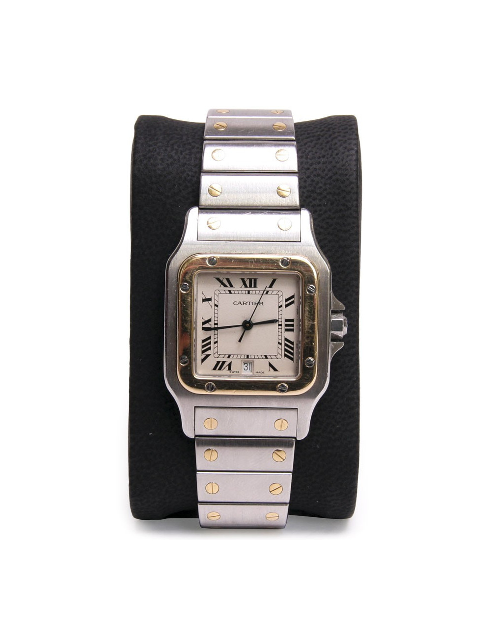 Montre "Santos  GM" CARTIER acier et or 18 carats